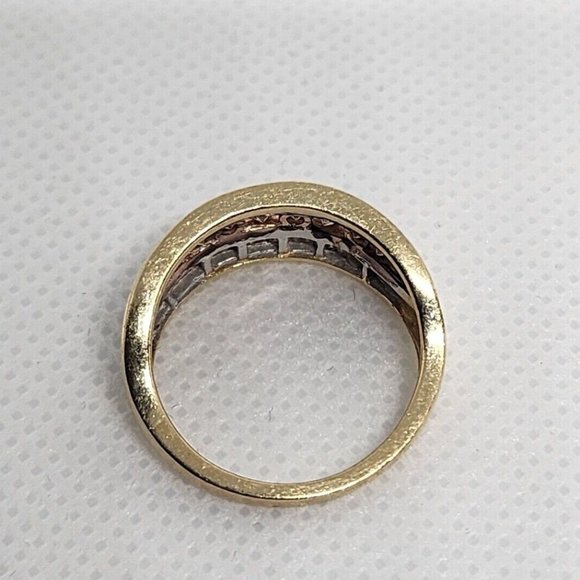 14K YELLOW GOLD HESSONITE & GOSHENITE RING  SIZE 6 - Picture 6 of 8